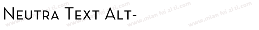 Neutra Text Alt字体转换